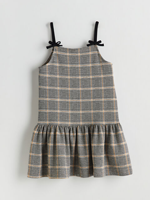 LCW Kids Kare Yaka Ekose Kız Çocuk Elbise - S5O700Z4-LMK