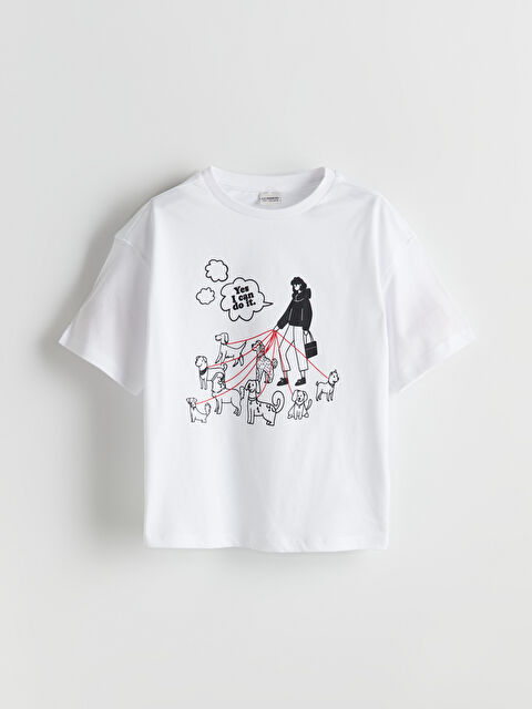 LCW Kids Majica za devojčice sa okruglim izrezom