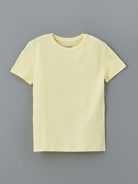 LCW Kids Bisiklet Yaka Basic Kız Çocuk Tişört - S5O714Z4-TDB