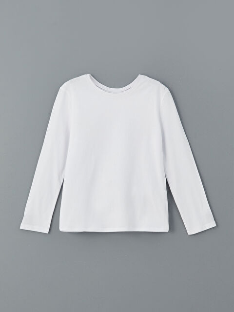 LCW Kids Bisiklet Yaka Basic Kız Çocuk Tişört - S5O736Z4-Q6K