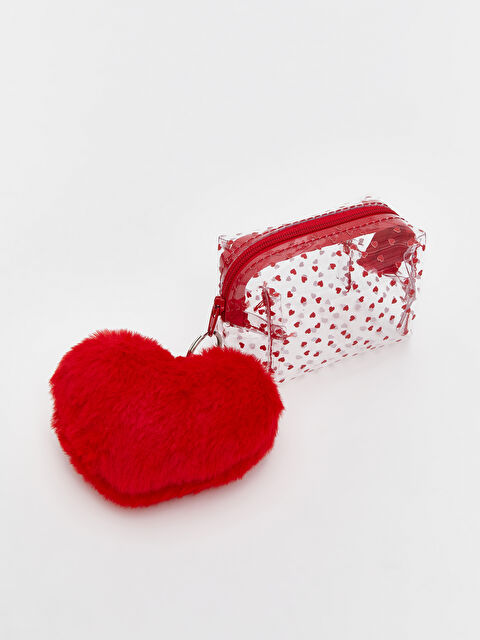 LCW ACCESSORIES Kalp Desenli Kadın Makyaj Çantası - S5O747Z8-Q57