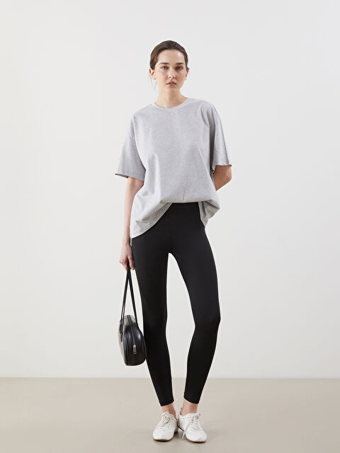 LCWAIKIKI Classic Beli Lastikli Kadın Tayt - S5O773Z8-CVL