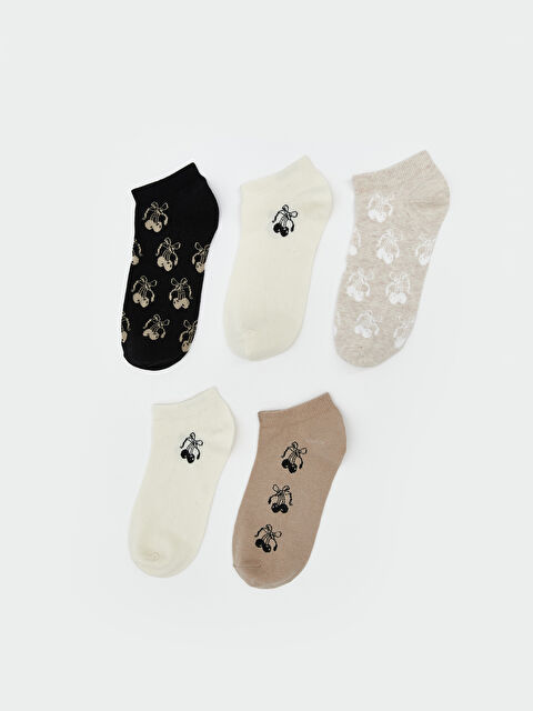 LCW DREAM Kiraz Desenli Kadın Patik Çorap 5'li - S5O793Z8-J0F