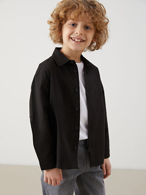 LCW Kids Basic Erkek Çocuk Gömlek - S5O794Z1-CVL