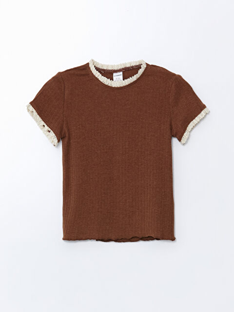 LCW baby Bisiklet Yaka Basic Kız Bebek Tişört - S5O814Z1-HGE