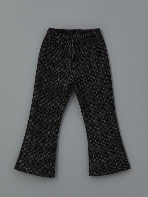 LCW Kids Beli Lastikli Kız Çocuk İspanyol Paça Tayt