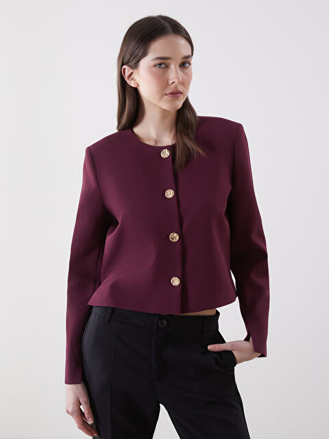 LCW Vision Bisiklet Yaka Kadın Blazer Ceket - S5O840Z8-CZF