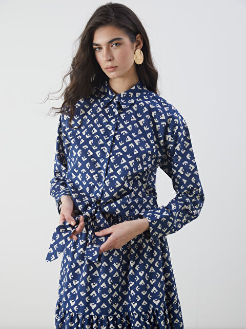 LCW Modest Desenli Kadın Gömlek - S5O846Z8-LS3