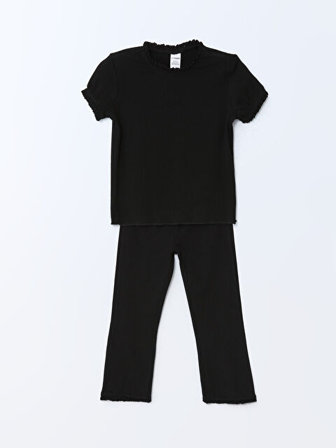 LCW Kids Kız Çocuk Bluz ve Tayt Pantolon 2'li - S5O860Z1-CVL