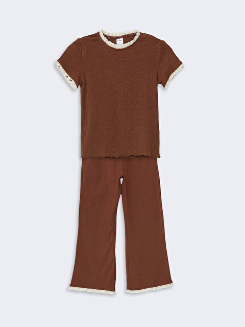 LCW Kids Kız Çocuk Bluz ve Tayt Pantolon 2'li - S5O860Z1-HGE