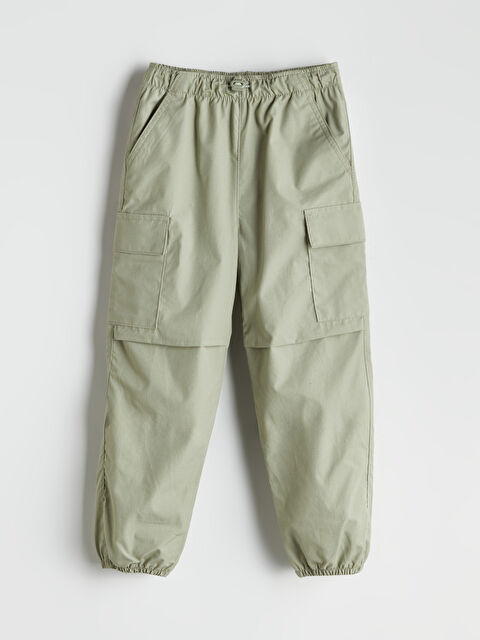 LCW Kids Elastic Waist Boys' Cargo Trousers - S5O879Z1-GGY