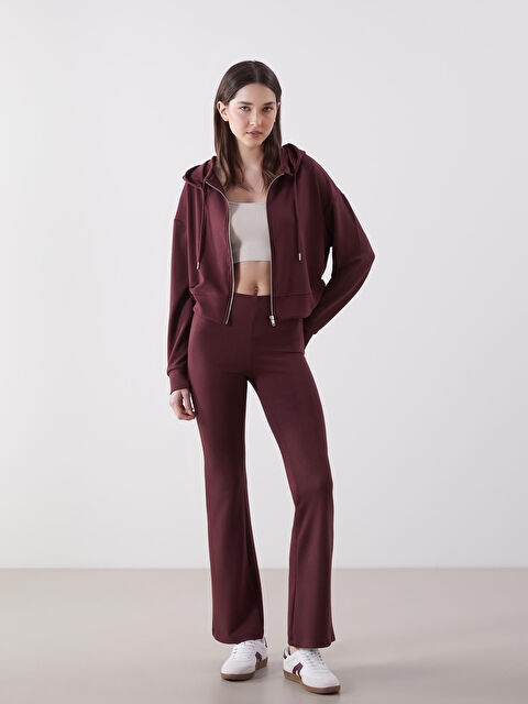 LCW Vision Beli Lastikli İspanyol Paça Kadın Tayt Pantolon - S5O892Z8-HFA