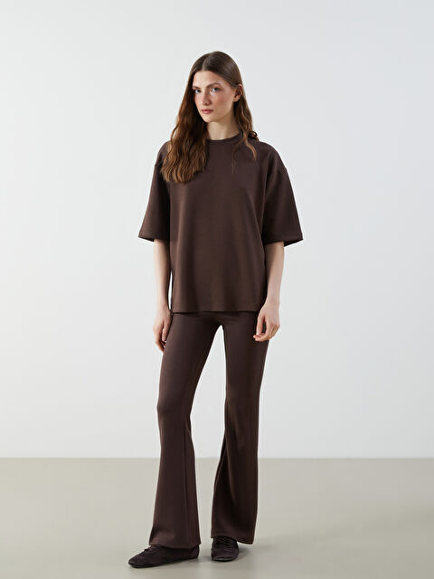 LCW Vision Beli Lastikli İspanyol Paça Kadın Tayt Pantolon - S5O892Z8-R39