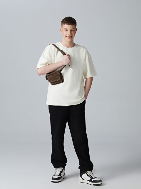 LCW Teen Beli Lastikli Dokulu Genç Erkek Pantolon - S5O929Z4-CVL