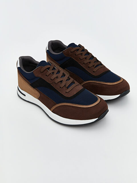 Once Bağcıklı Renk Bloklu Erkek Spor Ayakkabı - S5O967Z8-F9C