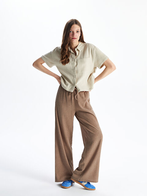 XSIDE Beli Lastikli Dokulu Kadın Pantolon - S5O976Z8-DFV