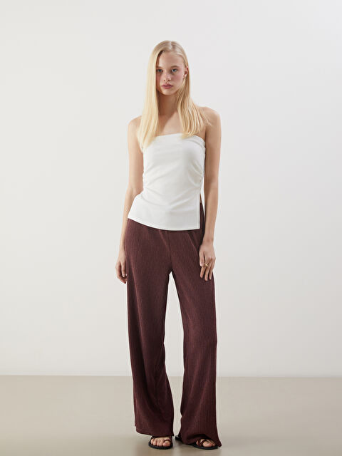XSIDE Beli Lastikli Dokulu Kadın Pantolon - S5O976Z8-YHR