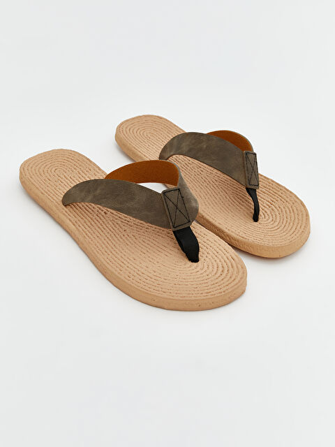 LCW STEPS Süet Görünümlü Erkek Plaj Terliği - S5O989Z8-FFR