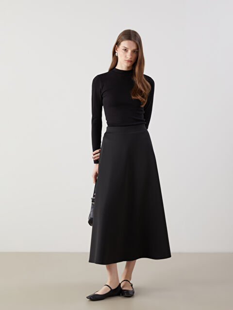 LCW Modest Beli Lastikli A Kesim Etek - S5OA10Z8-CVL