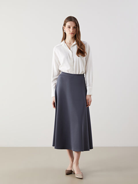 LCW Modest Beli Lastikli A Kesim Etek - S5OA10Z8-ZZB