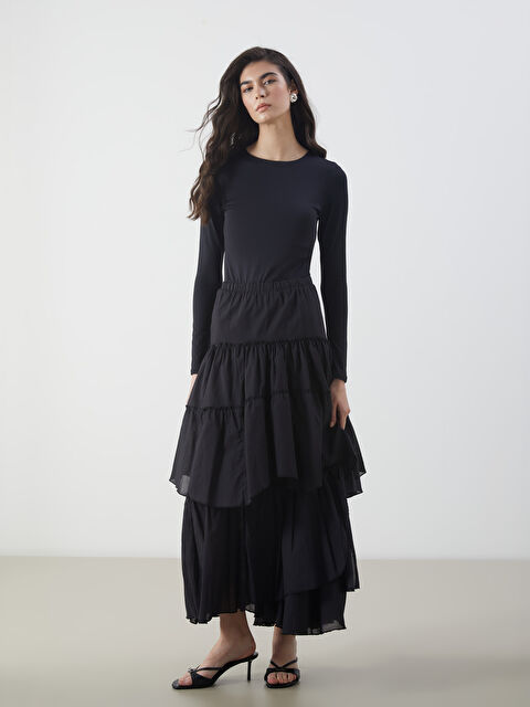 LCW Modest Beli Lastikli Katkat Etek - S5OA18Z8-CVL