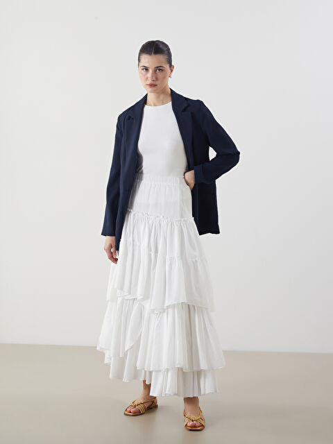 LCW Modest Beli Lastikli Katkat Etek - S5OA18Z8-ZUY