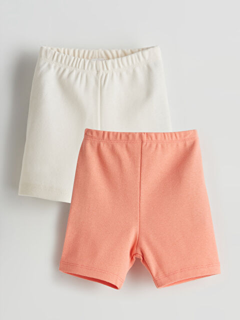 LCW baby Beli Lastikli Kız Bebek Şort Tayt 2'li - S5OA26Z1-FPC