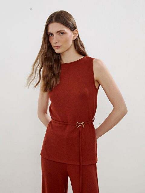 LCW Vision Bisiklet Yaka Kadın Triko Atlet - S5OB01Z8-D3G