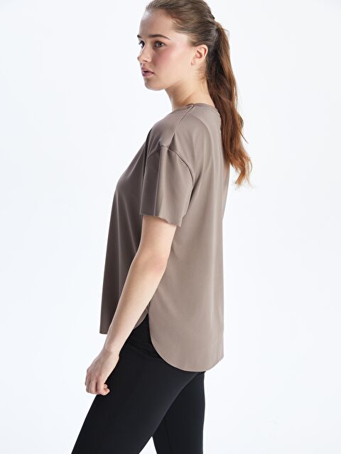 KOOR SPORT Bisiklet Yaka Modal Karışımlı Kadın Spor Tişört