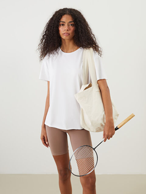 KOOR SPORT Bisiklet Yaka Modal Karışımlı Kadın Spor Tişört - S5OB34Z8-JYX