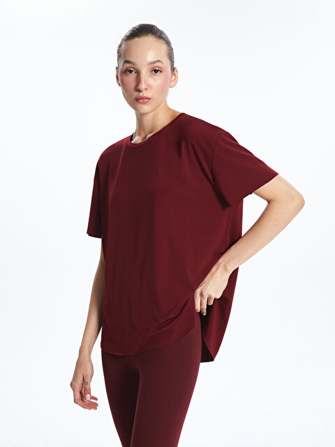 KOOR SPORT Bisiklet Yaka Modal Karışımlı Kadın Spor Tişört - S5OB34Z8-HFC