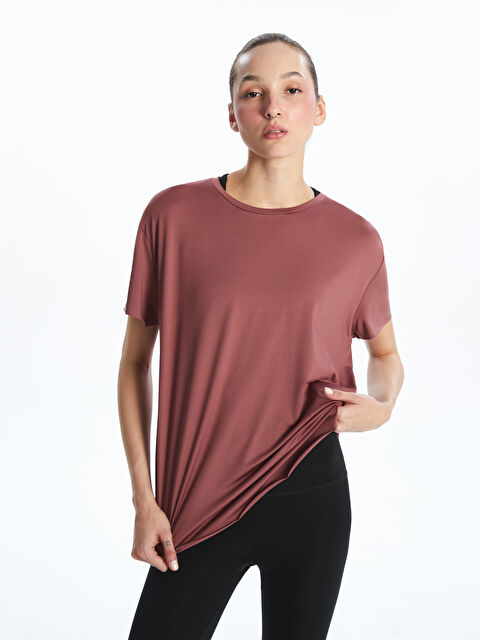 KOOR SPORT Bisiklet Yaka Modal Karışımlı Kadın Spor Tişört - S5OB34Z8-RYJ