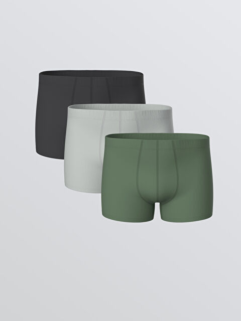 LC WAIKIKI Standart Kalıp Pamuklu Esnek Erkek Boxer 3'lü - S5OB61Z8-R34