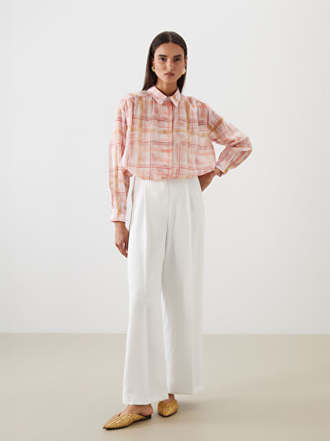 LCW Modest Geniş Paça Pileli Kadın Pantolon - S5OB68Z8-ZUY