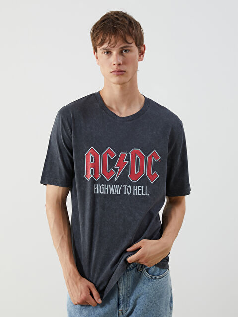 XSIDE Bisiklet Yaka Baskılı Penye Erkek Tişört - S5OC14Z8-HZX