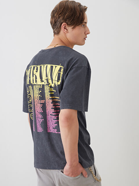 XSIDE Bisiklet Yaka Nirvana Lisanlı Erkek Tişört - S5OC21Z8-HZX