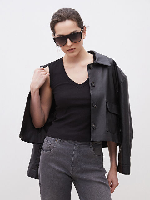 Soulife V Yaka Kadın Atlet - S5OD03Z8-CVL