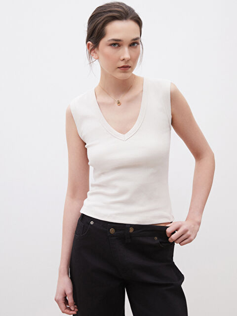 Soulife V Yaka Kadın Atlet - S5OD03Z8-HZZ