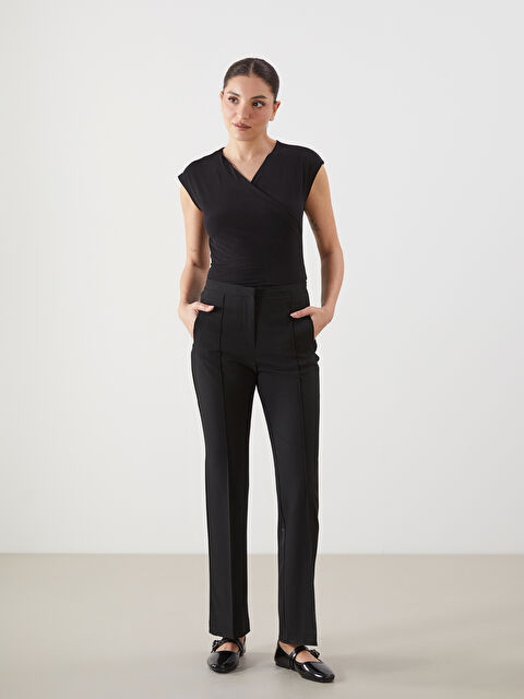 LCWAIKIKI Classic Standart Fit Kadın Pileli Pantolon - S5OD33Z8-CVL