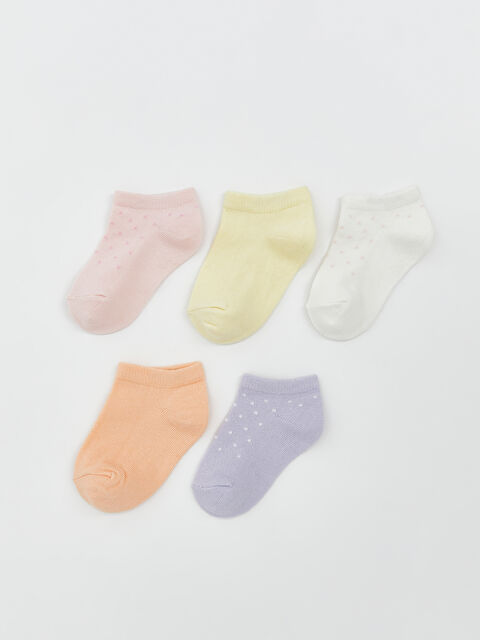 LCW baby Basic Kız Bebek Patik Çorap 5'li - S5OD45Z1-FDK