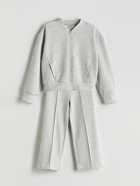 LCW Kids Bisiklet Yaka Soft Touch Kız Çocuk Eşofman Takım - S5OD49Z4-CT3