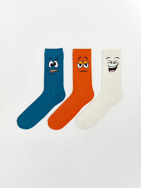 LCW ACCESSORIES Baskılı Erkek Soket Çorap 3'lü - S5OD81Z8-K00