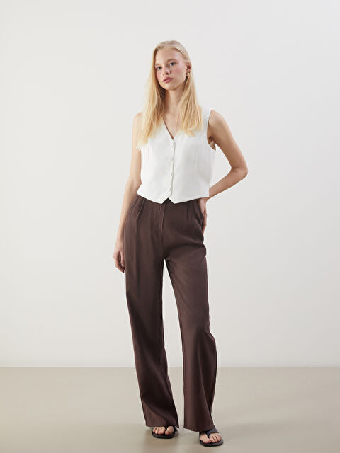 XSIDE Standart Fit Kadın Pileli Pantolon