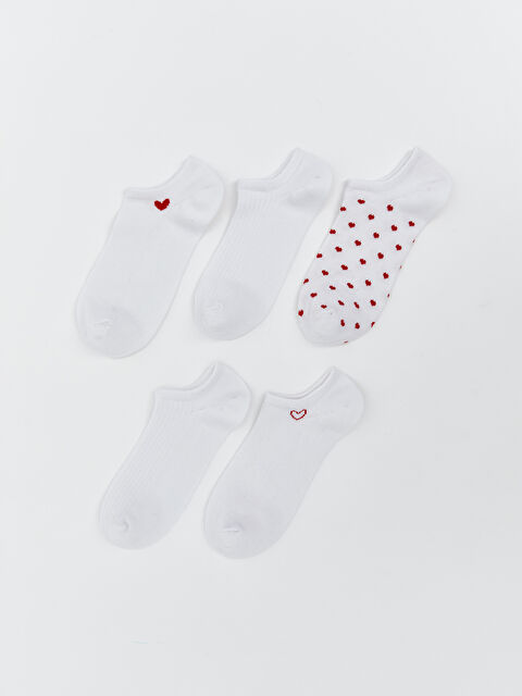 LCW DREAM Baskılı Kadın Sneaker Çorap 5'li - S5OE13Z8-FDU