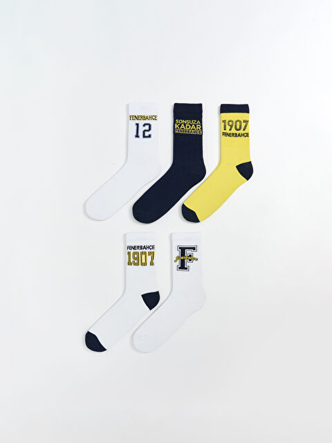 LCW ACCESSORIES Fenerbahçe Baskılı Erkek Taraftar Soket Çorap 5'li - S5OE21Z8-K00