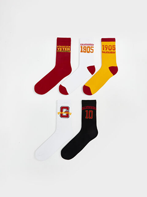 LCW ACCESSORIES Galatasaray Baskılı Erkek Soket Çorap 5'li