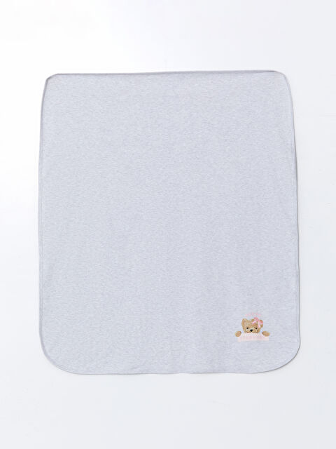 LCW baby Ayı Baskılı Kız Bebek Kundak Havlusu 75x90 cm - S5OE67Z1-CT3