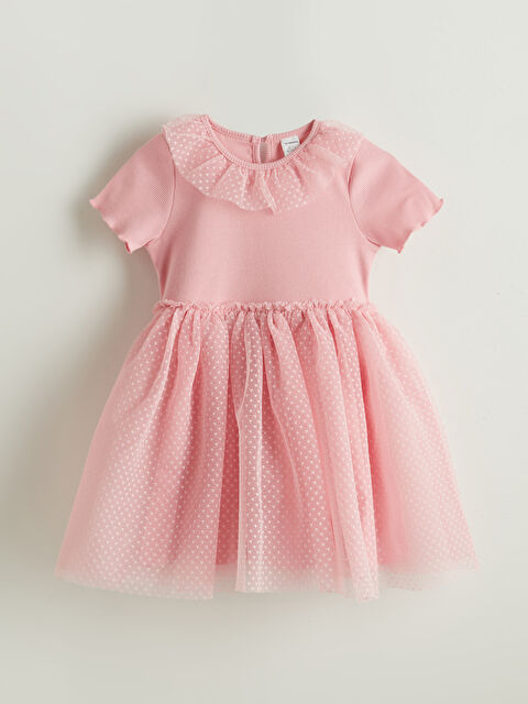 LCW Kids Yakası Fırfırlı Kız Çocuk Kaşkorse Tütü Elbise - S5OE69Z1-G0U