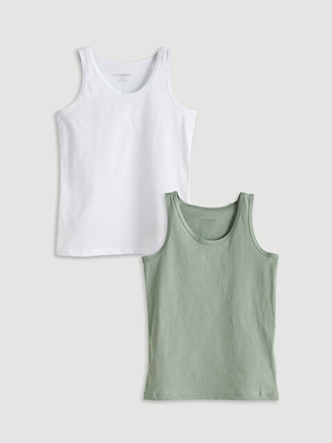 LCW Kids Bisiklet Yaka Basic Erkek Çocuk Atlet 2'li - S5OE84Z1-CTU