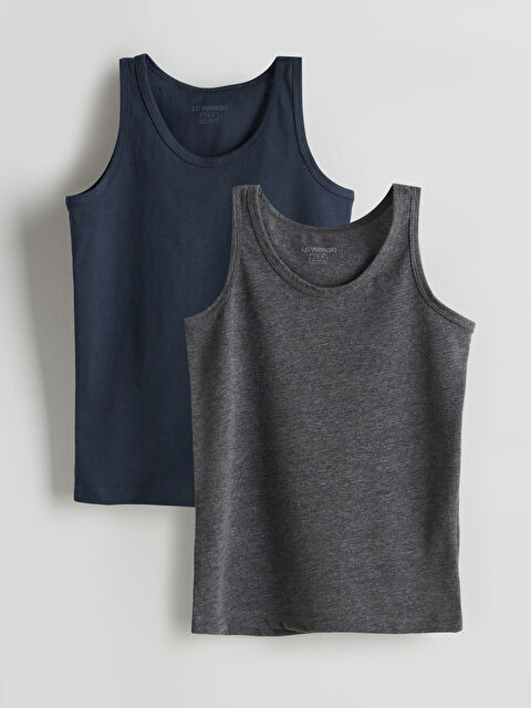 LCW Kids Bisiklet Yaka Erkek Çocuk Atlet 2'li - S5OE93Z4-DGZ